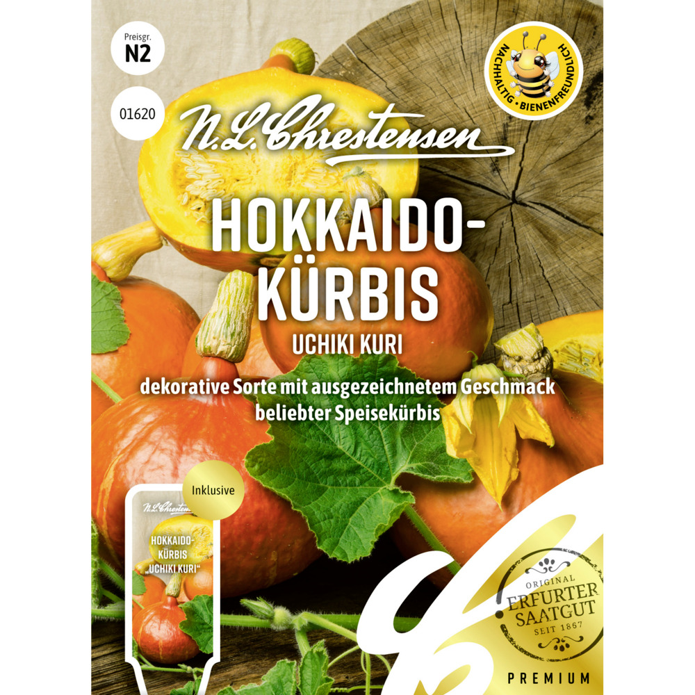 Saatgut Hokkaido Kürbis Uchiki Kuri