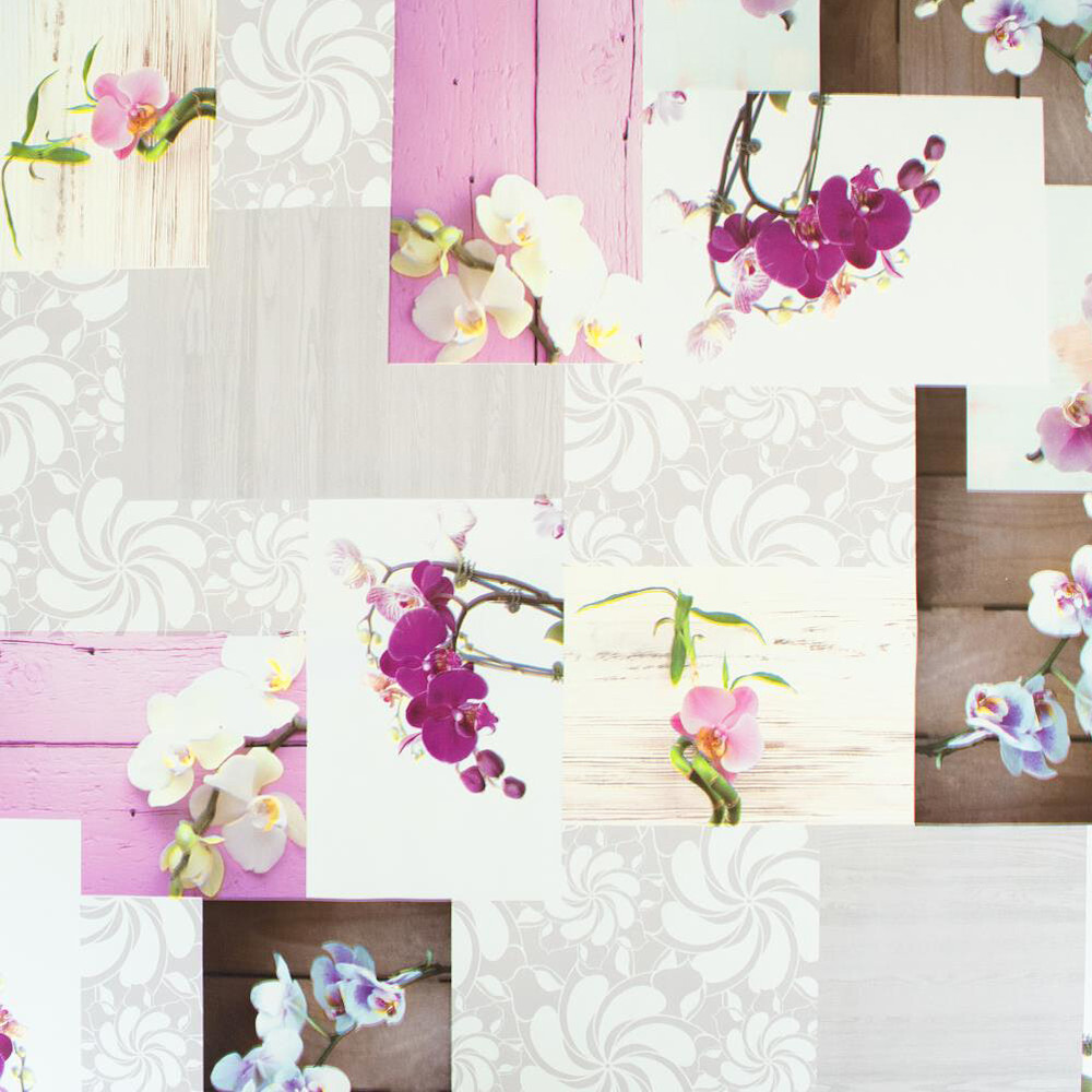 Wachstuchtischdecke Orchidee, Meterware mit 140 cm Breite