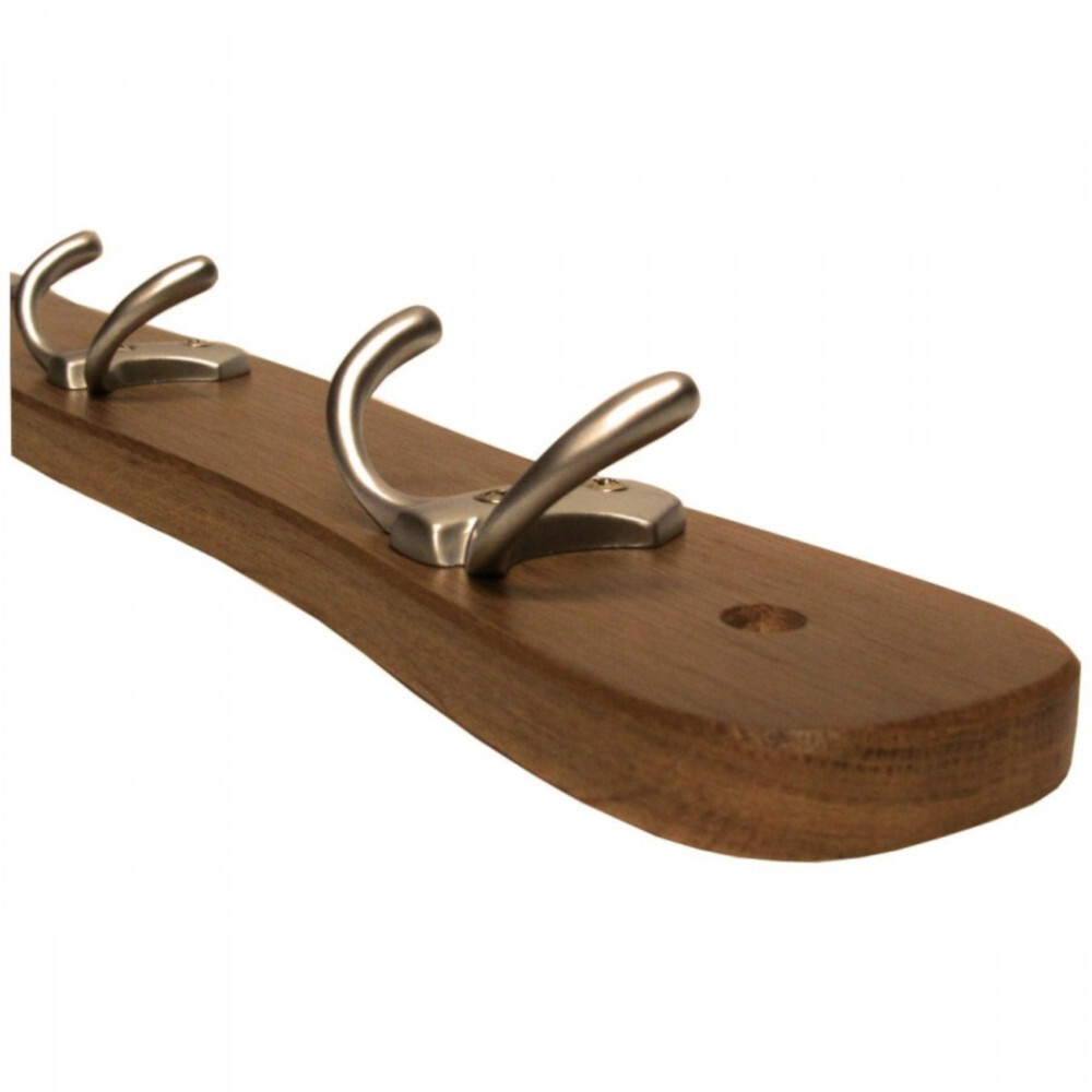 Kleiderhaken Eiche mit goldenen Haken B-Ware image number 2