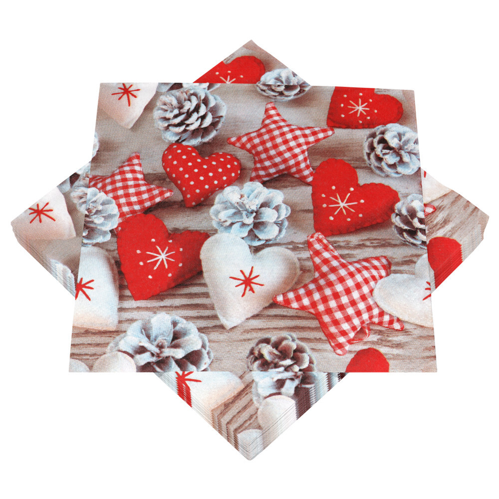 Servietten mit Weihnachts-Motiv, 20 Stück