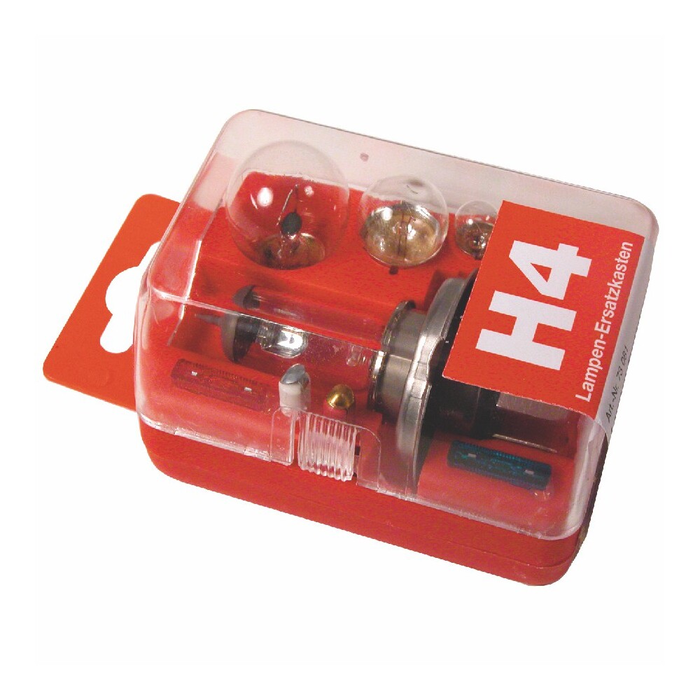 KFZ Lampenersatzkasten 12V H4 8-teilig Reservelampen