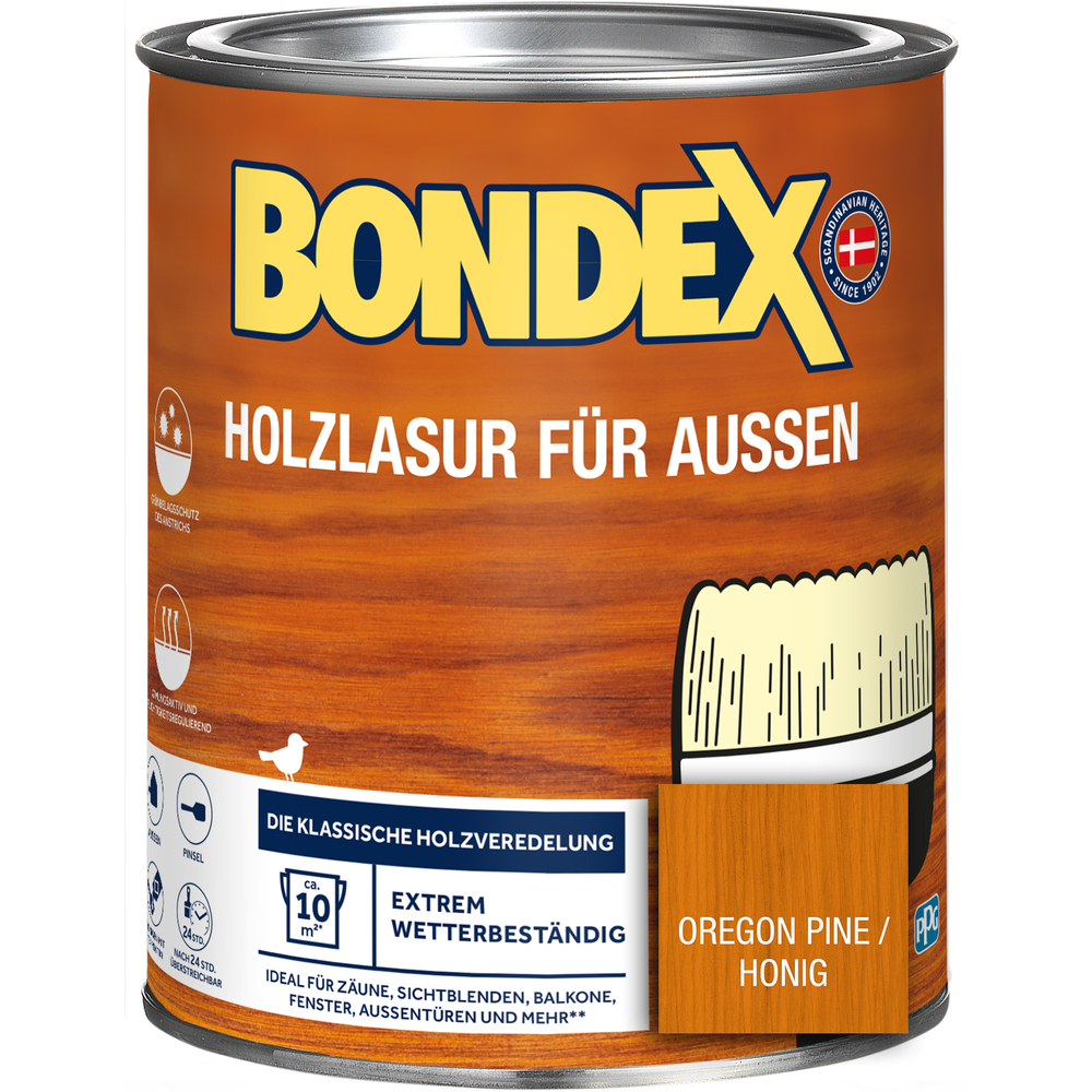 BONDEX Holzlasur für Aussen Oregon Pine Honig 750 ml image number 0