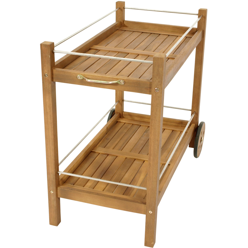 Servierwagen aus Akazienholz image number 2