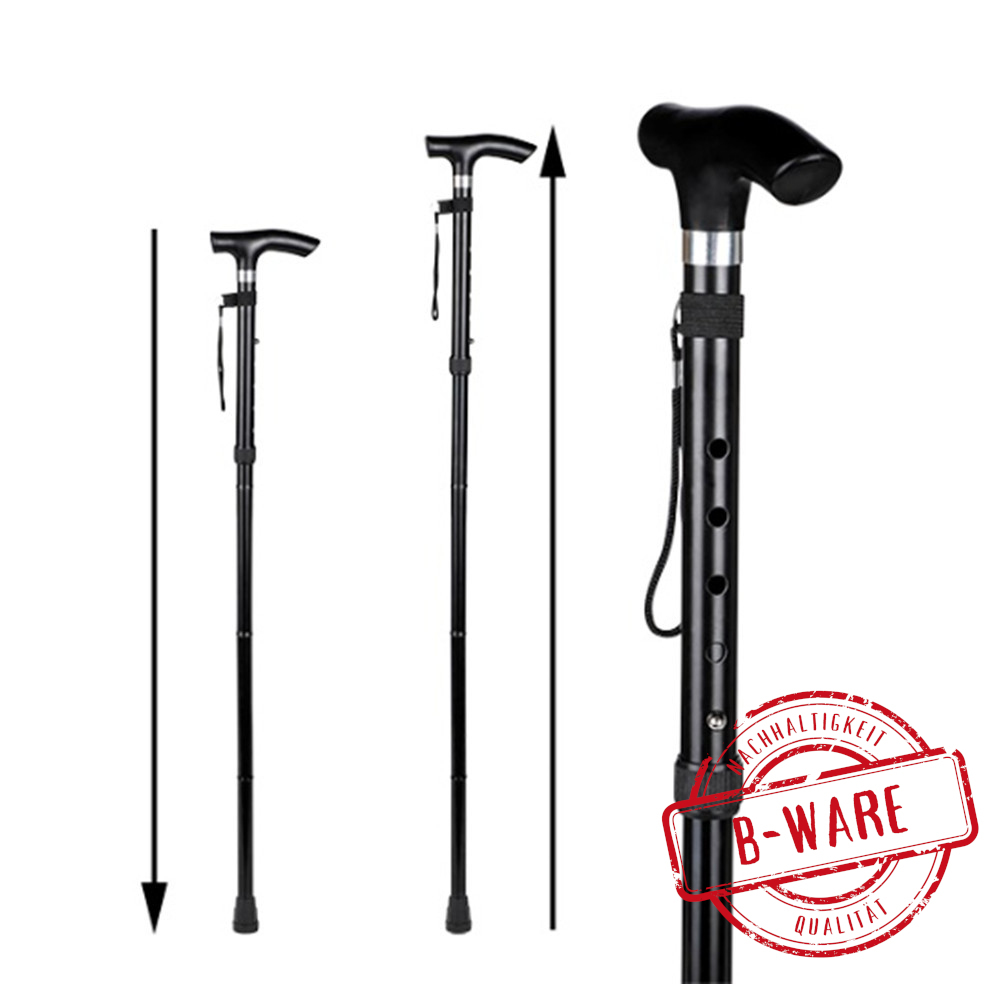 Gehhilfe zusammensteckbar 82&ndash;92 cm aus Aluminium - B-Ware image number 0