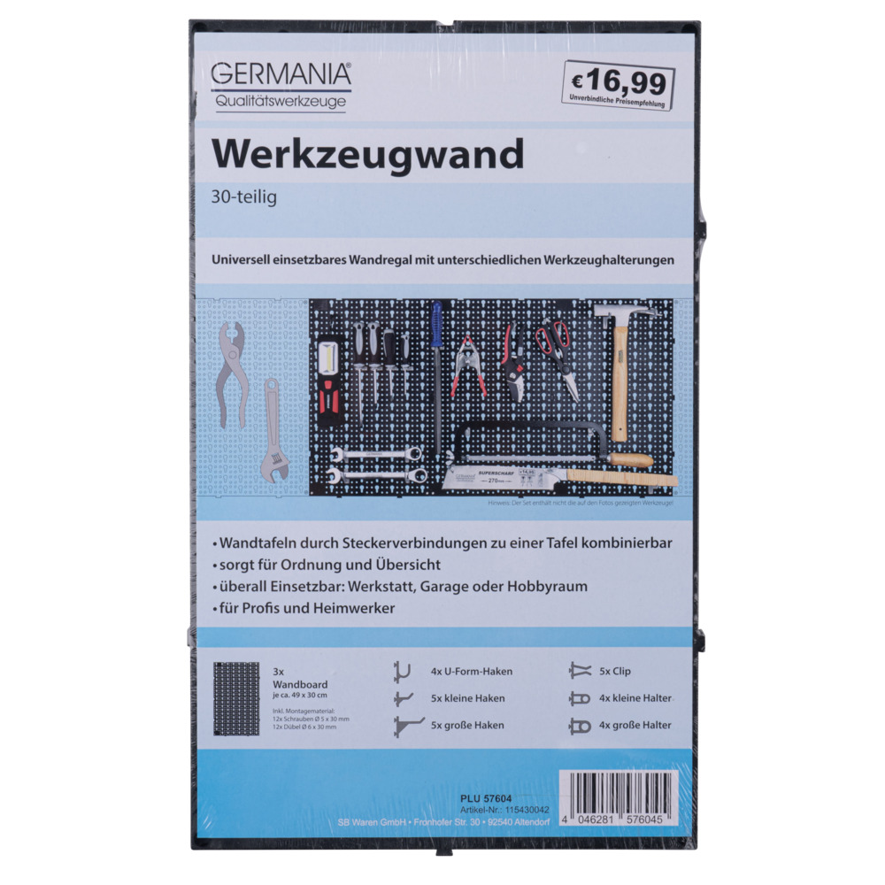 GERMANIA® Werkzeugwand-Set 30-teilig image number 2