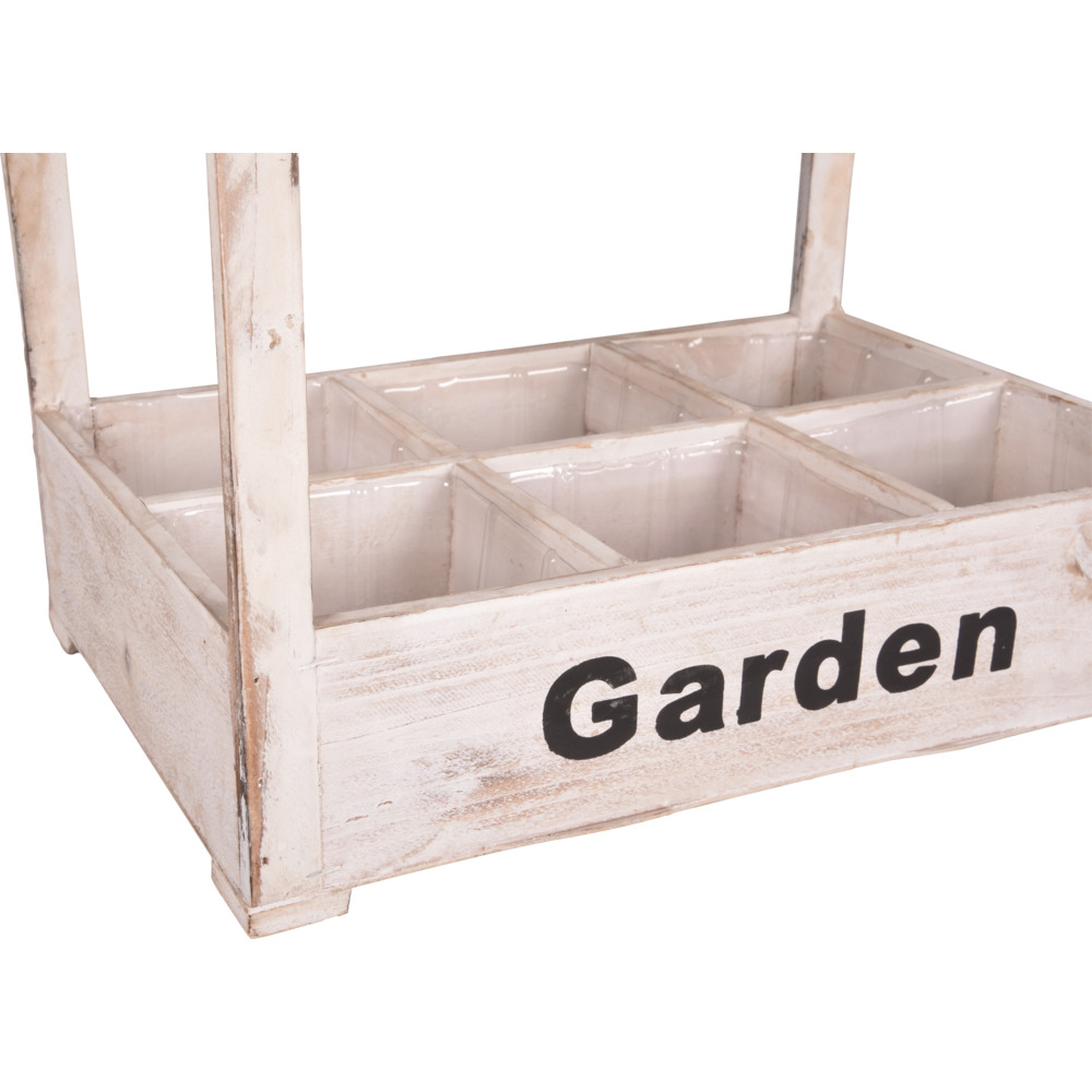 Holz Blumenkasten ''GARDEN'' für 6 Pflanztöpfe image number 1