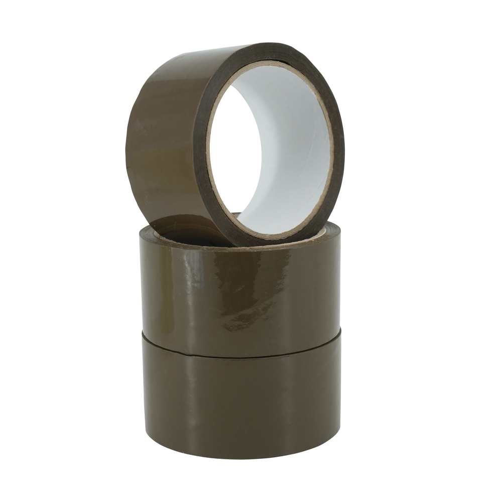 Packband 3 Stück im Set zu je 48 mm x 66 m, braun