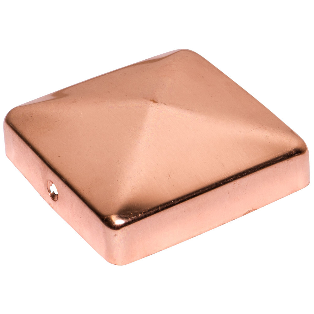 Pfostenkappe 71 x 71 mm flach aus Kupfer