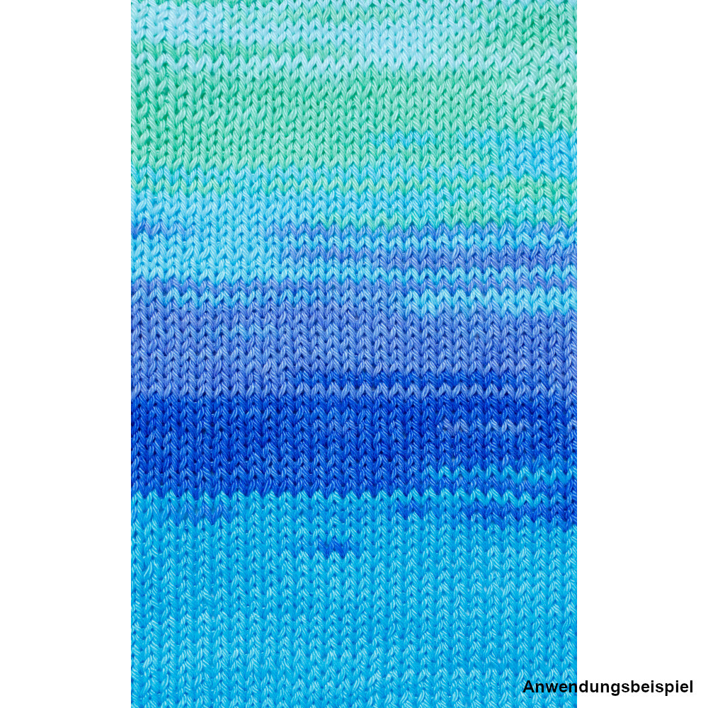 Garn Cotton Quick 100 g, hellblau-violett-apfelgr&uuml;n image number 2