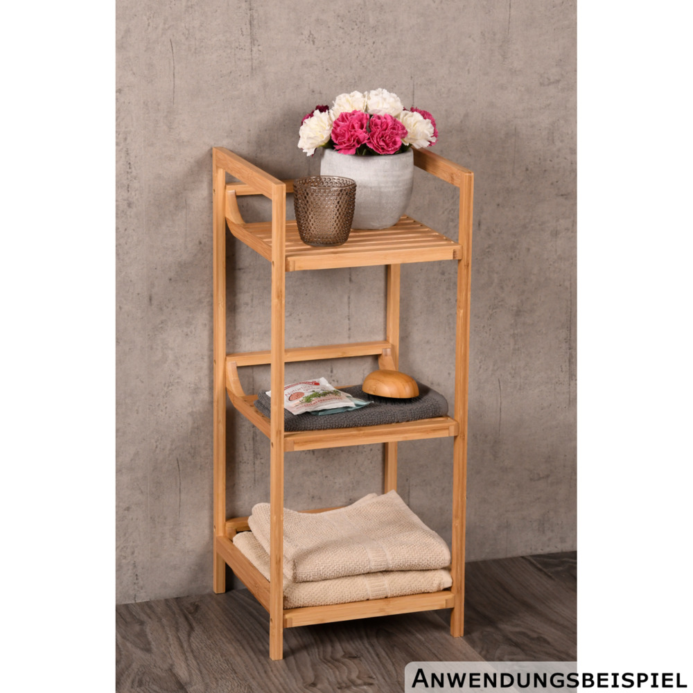 Regal mit 3 Ablagen aus Bambus image number 1