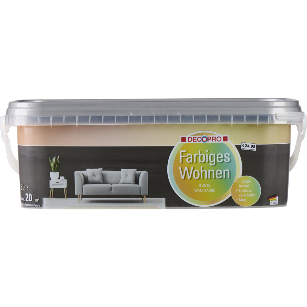 DECOPRO Wandfarbe 2,5 Liter schiefer matt image number 1