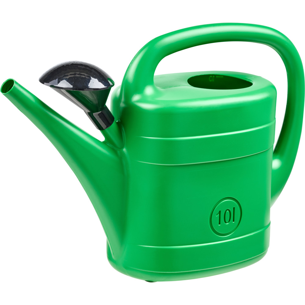 Gie&szlig;kanne 10 Liter gr&uuml;n aus Kunststoff mit Brause image number 1