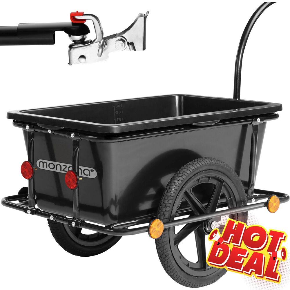 monzana&reg; Fahrradanh&auml;nger 90 Liter inkl. Kupplung