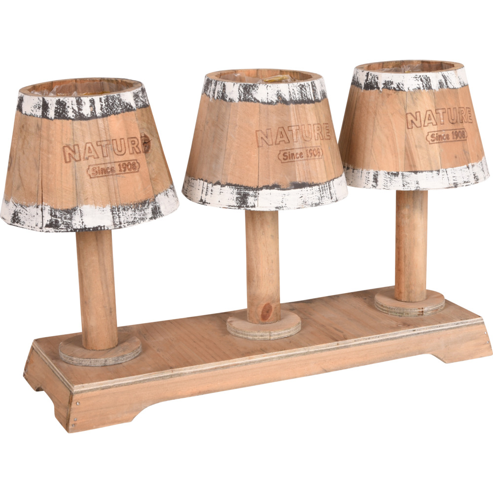 Holz Blumenkasten ''NATURE'' für 3 Pflanztöpfe