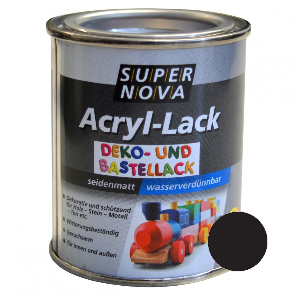 Super Nova Acryl Lack schwarz seidenmatt für innen und außen image number 0