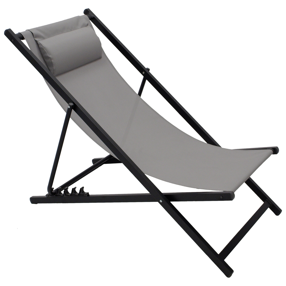 Klappbarer Liegestuhl 2er-Set Aluminium und Textilgewebe image number 2