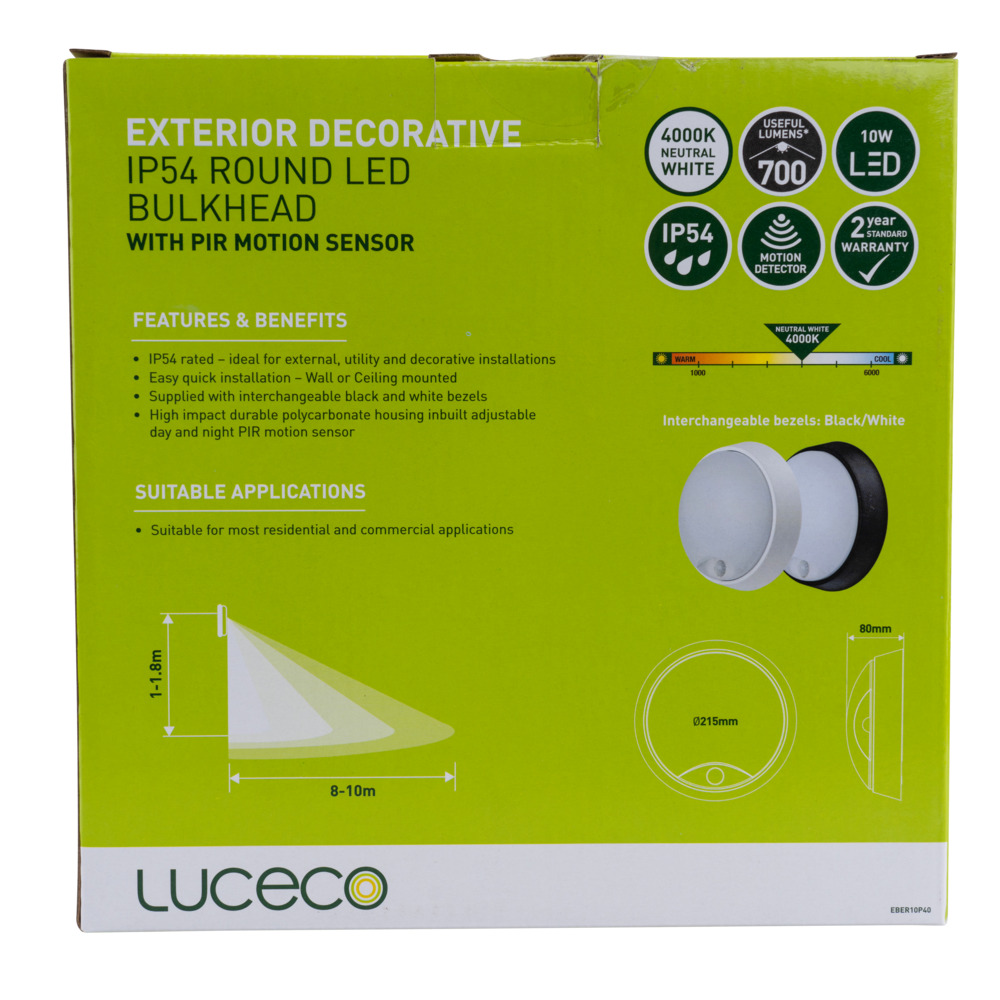 Luceco LED-Außenleuchte rund mit Bewegungsmelder image number 4