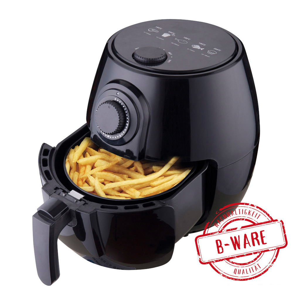 DESKI Heißluft-Fritteuse 1400 W Schwarz - B-Ware