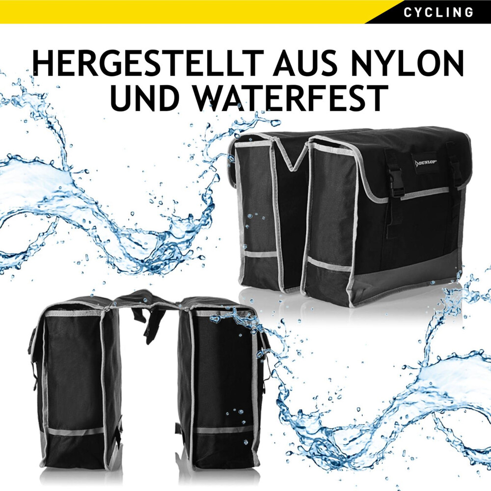 Dunlop Fahrradtasche Doppel wasserdicht 2 x 13 Liter image number 2