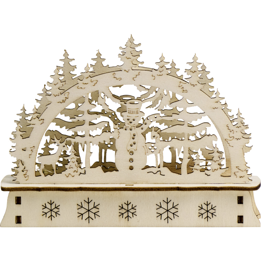 LED-Schwibbogen batteriebetrieben aus Holz in verschiedenen Designs image number 6