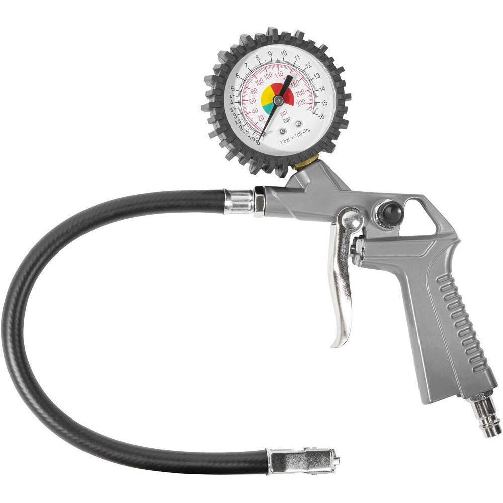 Güde® Druckluft Reifenfüller max. 10bar Luftdruckprüfer Manometer Luftprüfer