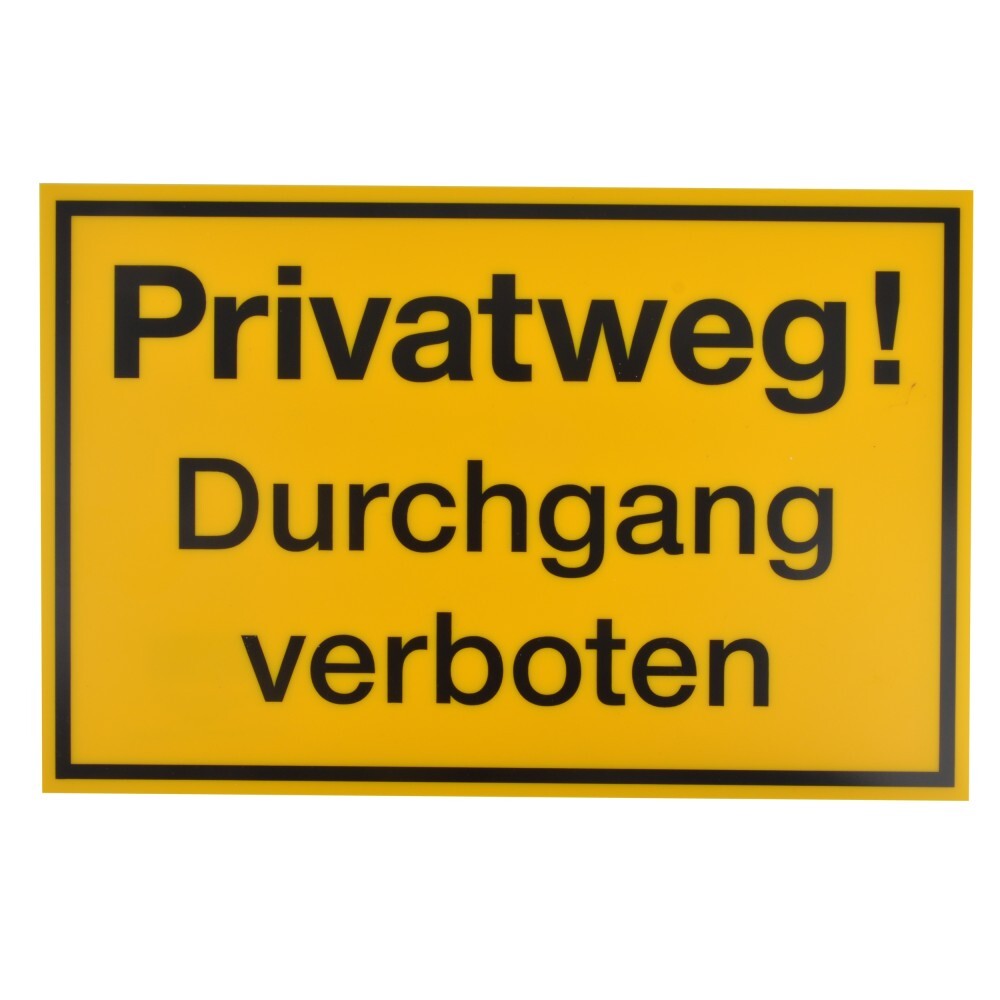Schild Privatweg! Durchgang verboten 300 x 200 mm image number 0