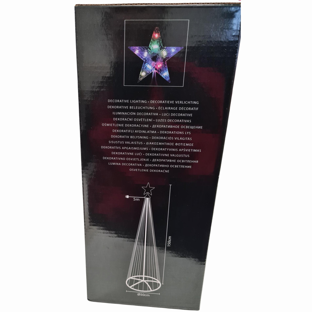 Künstlicher LED Lichterbaum mit Stern 150 cm RGB-Farbwechsel image number 1