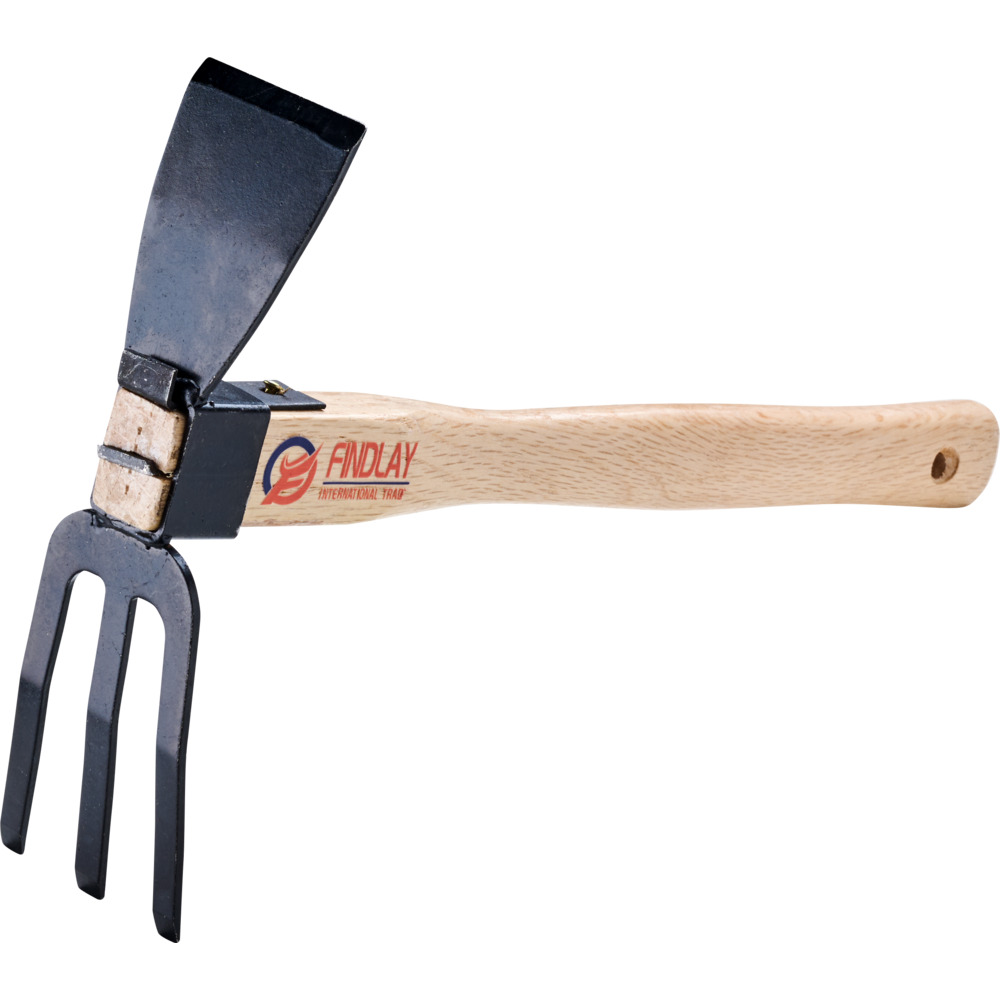 Doppelhacke 3 Zinken Hartholzstiel