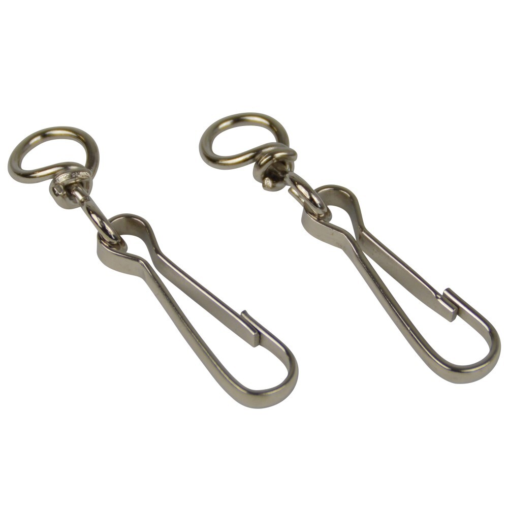 Simplex-Karabiner mit Wirbel, 40 mm, 2 Stück