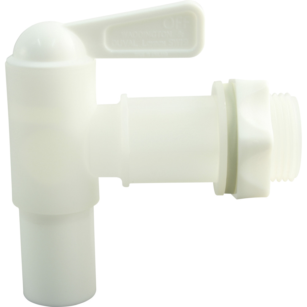 Auslaufhahn für Wassertonne 3/4 Zoll weiß 19 mm 