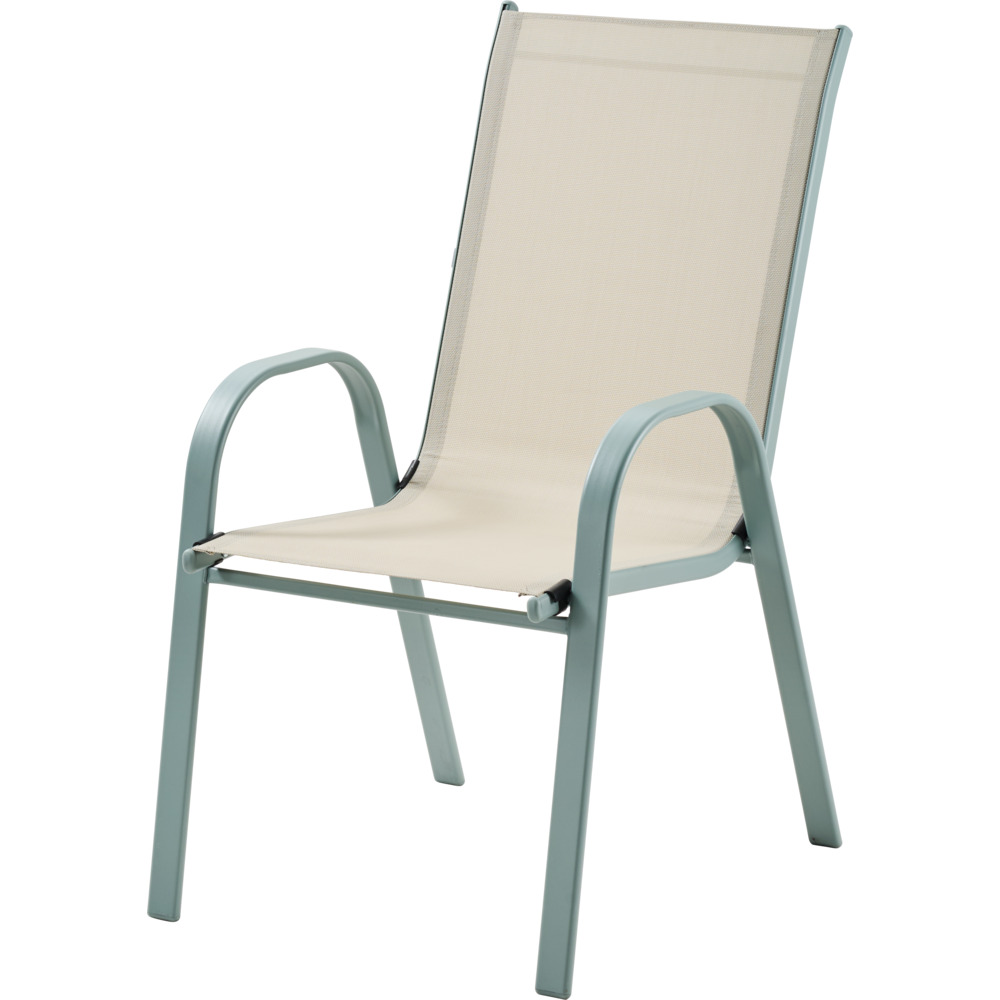 Stapelsessel mit Textilbespannung, hellgrau