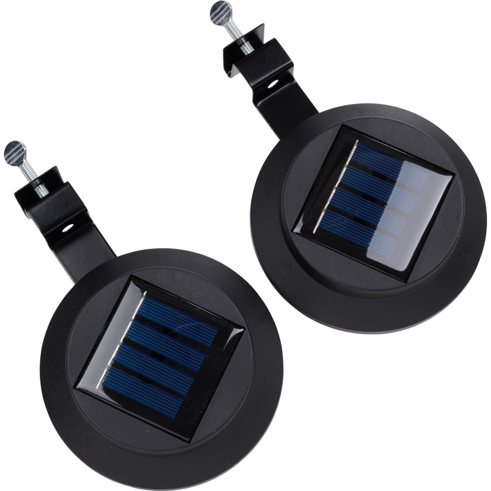 Solar-Dachrinnenleuchten-Set 2 St&uuml;ck aus Kunststoff image number 1