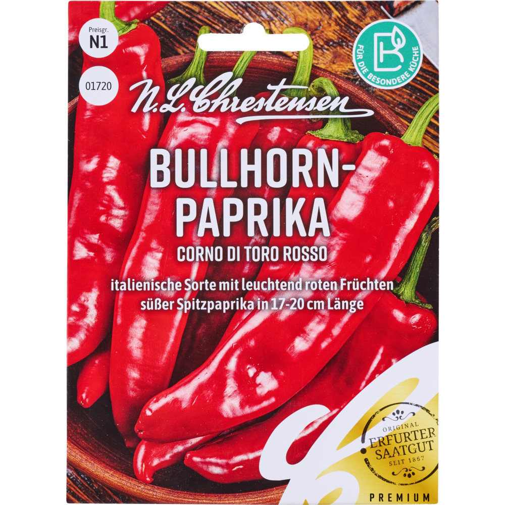 Saatgut Bullhorn-Paprika f&uuml;r ca. 12 Pflanzen image number 0