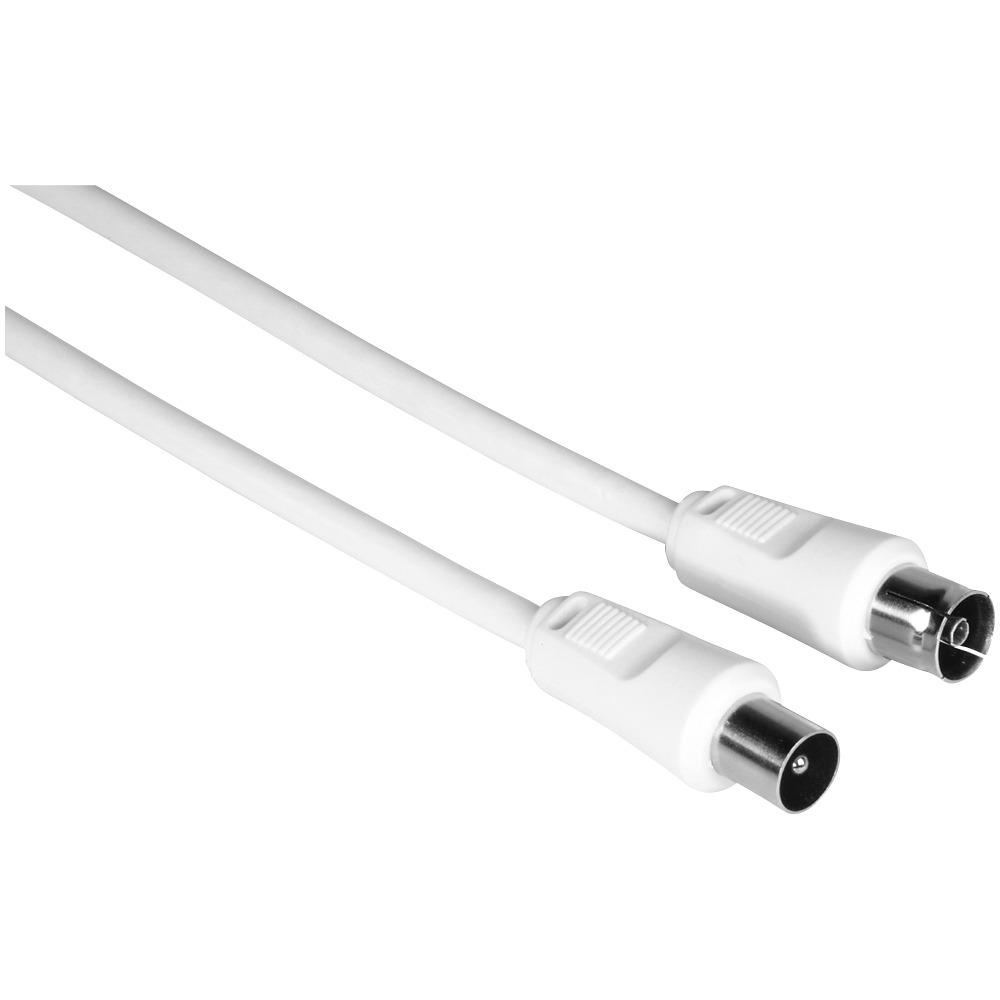 Antennen-Kabel Koax-Stecker auf Koax-Kupplung 5 m wei&szlig; image number 0