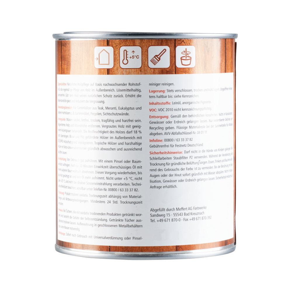 DECOPRO Teaköl 2,5 Liter auf Natur-Öl-Basis image number 1