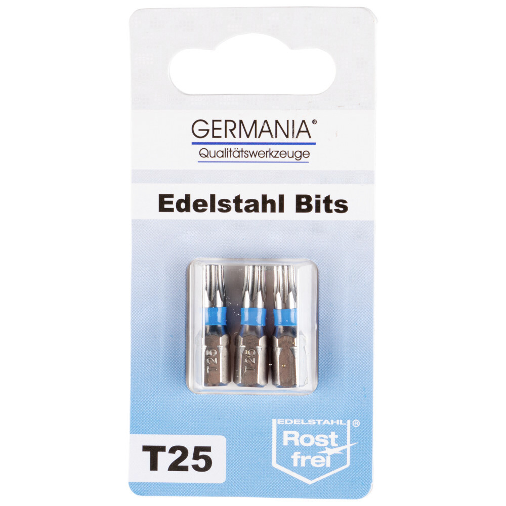 GERMANIA® Edelstahl Bit-Satz T25 TX Sechsrund 3 Stück image number 1