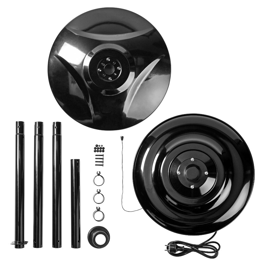 Heizpilz elektrisch 1500 W aus Metall in schwarz, höhenverstellbar image number 2