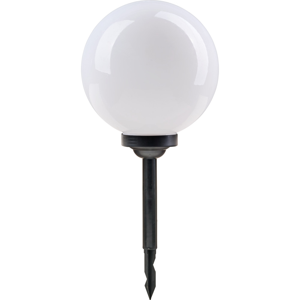 LED-Solar-Kugelleuchte &Oslash; 30 cm mit Bodenspie&szlig;