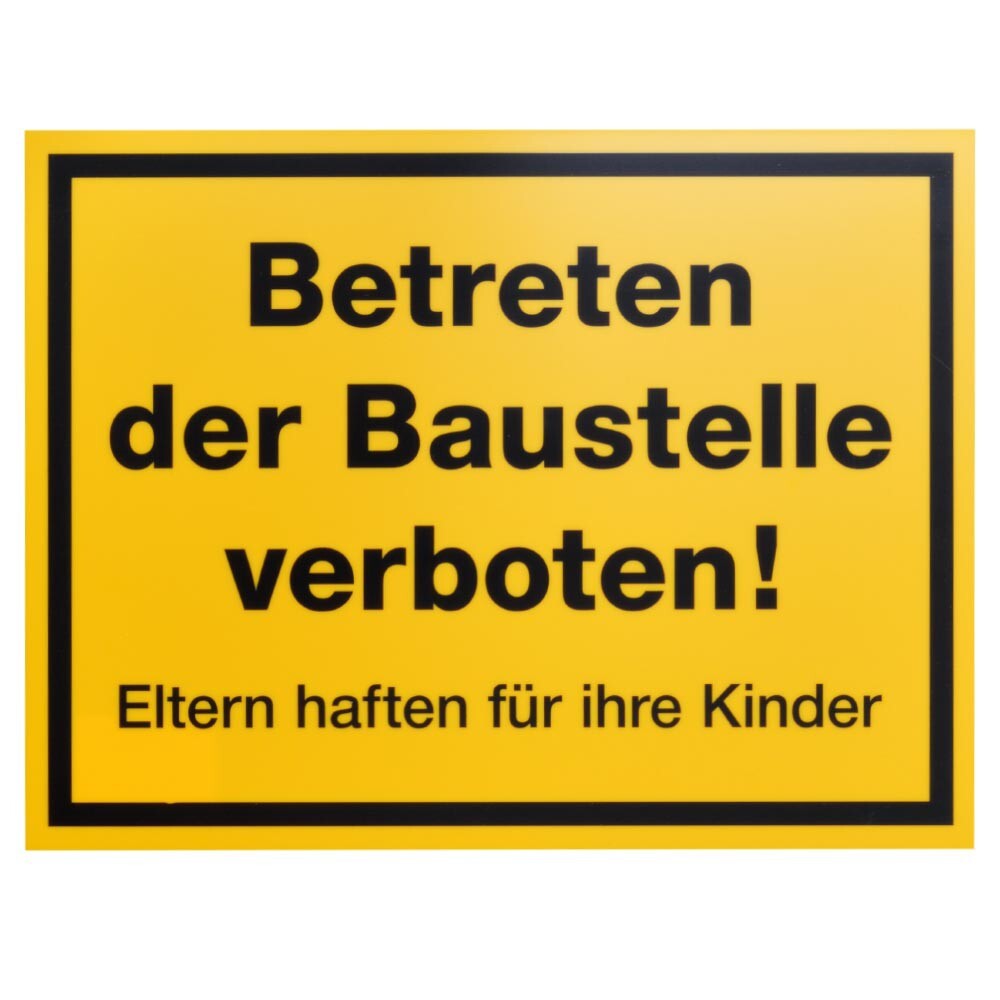 Schild Betreten der Baustelle verboten 300 x 200 mm image number 0