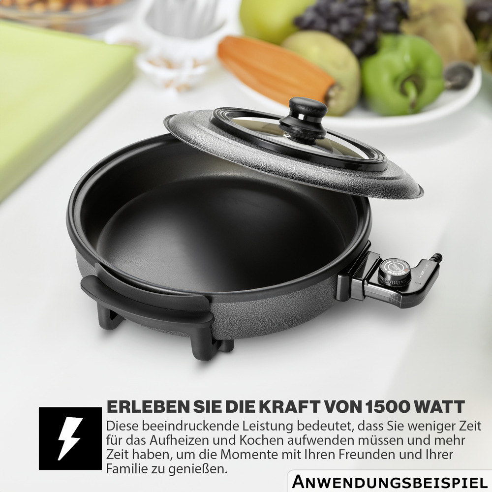 CLATRONIC® Pizza-Partypfanne 1500 Watt Ø 36 cm image number 2
