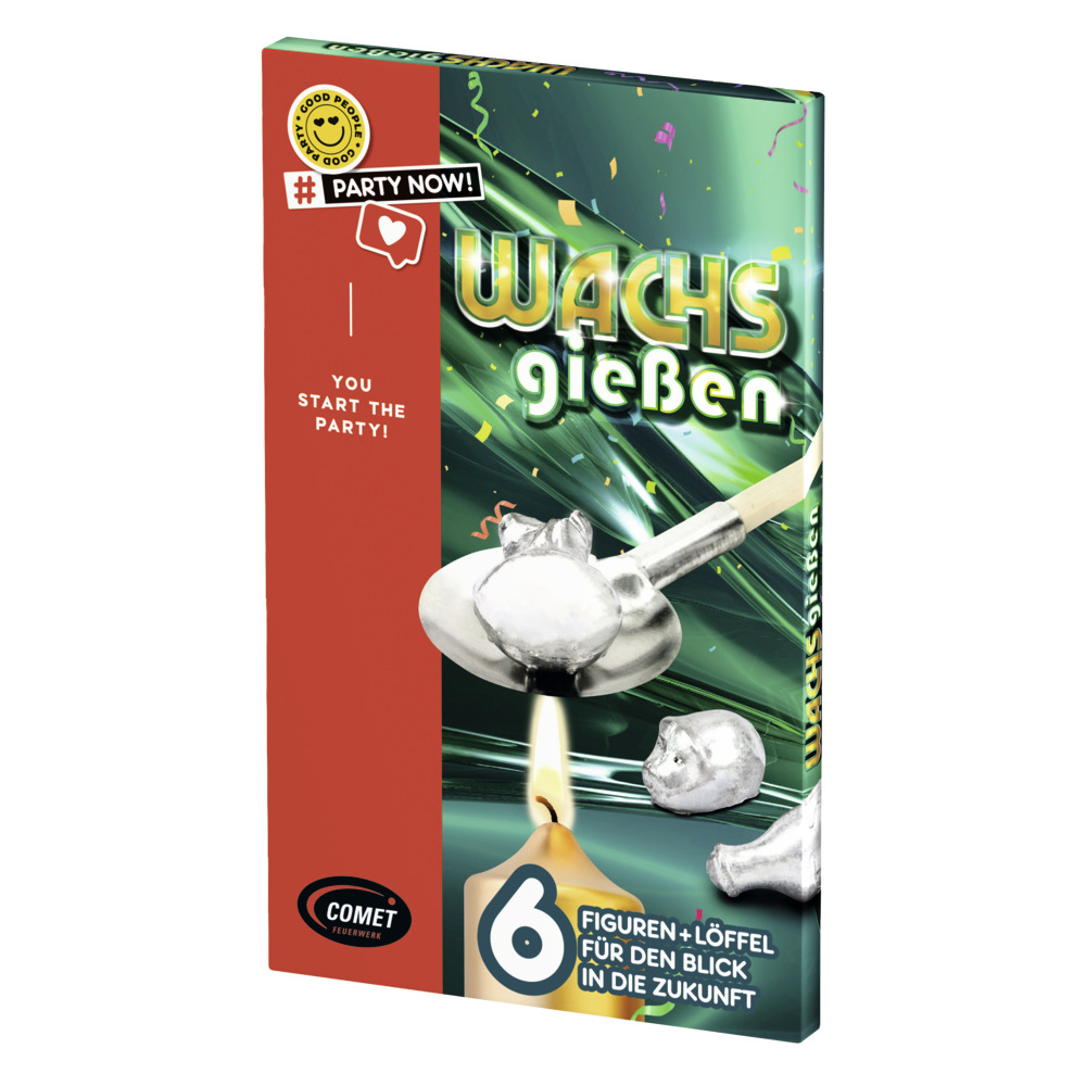Wachsgießen Set 8-teilig mit Wachs-Hohlfiguren und Gießlöffel image number 0