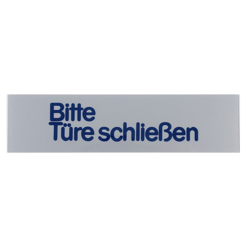 Türschild 160 x 40 mm, selbstklebend, Bitte Türe schließen image number 0