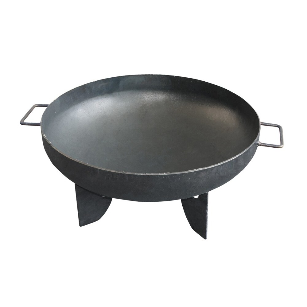 Feuerschale Ø 50 x 18 cm 2 Griffe, Stahl - Terrassenfeuer