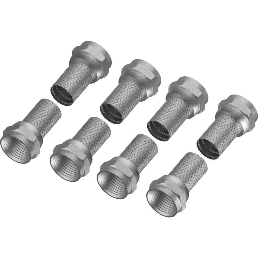 F-Stecker 7 mm, schraubbar, 8 St&uuml;ck