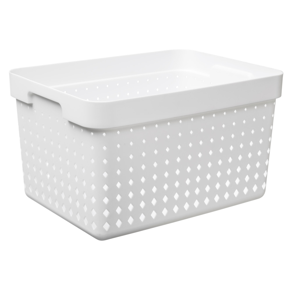 Kunststoffkorb Seoul Basket Large 17,6 l wei&szlig;