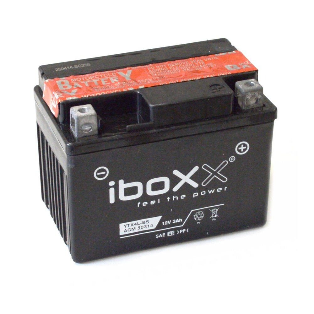 iboxx Motorradbatterie AGM 12V3Ah YTX4L-BS Starterbatterie Zweirad Batterie