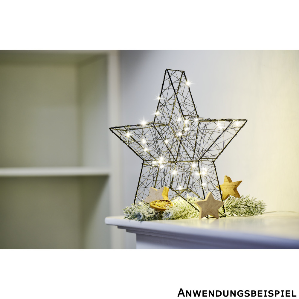 LED-Drahtstern mit LEDs und Timerfunktion image number 1
