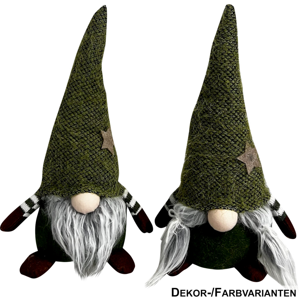 Wichtel sitzend 35 cm, 2-fach sortiert