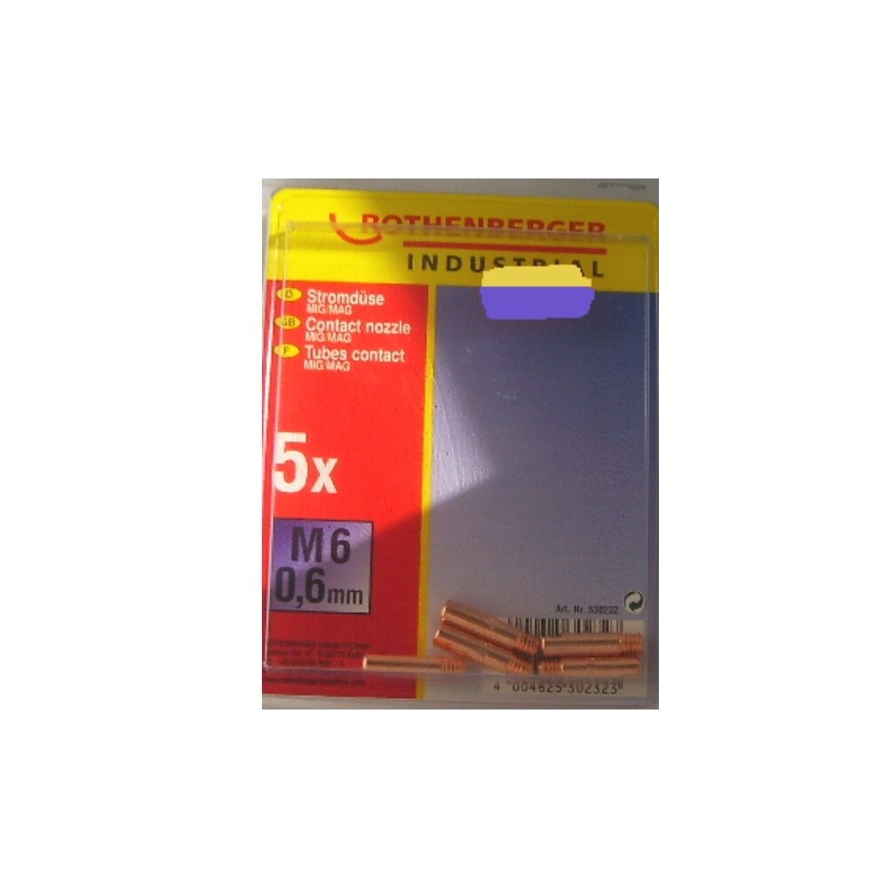 Rothenberger Stromdüse für MIG/MAG Brenner M6 0,6mm image number 0