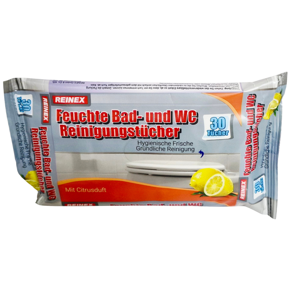 Reinex&reg; Feuchte Bad- und WC-T&uuml;cher 30 St&uuml;ck image number 0